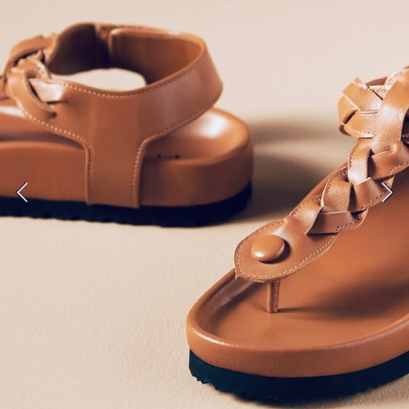 Lola Cruz Bria Braided T-Strap Leather Sandal  40 9 Anthropologie - Picture 3 of 6